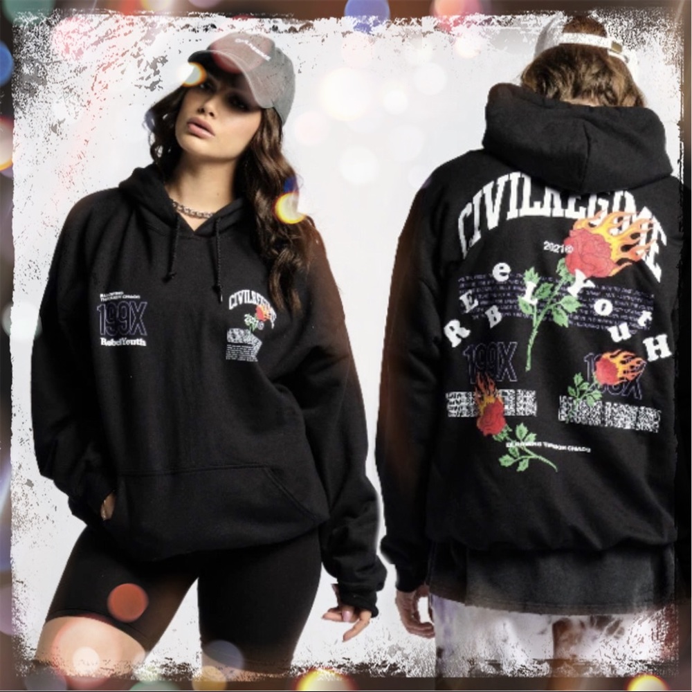 Civil Regime Eternal Bloom Hoodie in Black